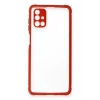 Newface Samsung Galaxy M51 Kılıf Miami Şeffaf Silikon - Kırmızı