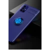Newface Samsung Galaxy M51 Kılıf Range Yüzüklü Silikon - Mavi