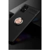 Newface Samsung Galaxy M51 Kılıf Range Yüzüklü Silikon - Siyah-Gold