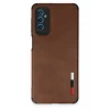 Newface Samsung Galaxy M52 5G Kılıf Loop Deri Silikon - Kahverengi