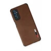 Newface Samsung Galaxy M52 5G Kılıf Loop Deri Silikon - Kahverengi