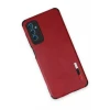 Newface Samsung Galaxy M52 5G Kılıf Loop Deri Silikon - Kırmızı