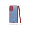 Newface Samsung Galaxy M52 5G Kılıf Platin Silikon - Kırmızı