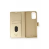 Newface Samsung Galaxy Note 20 Kılıf Trend S Plus Kapaklı Kılıf - Gold