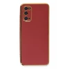 Newface Samsung Galaxy S20 Kılıf Volet Silikon - Kırmızı
