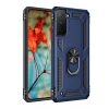 Newface Samsung Galaxy S21 Kılıf Sofya Yüzüklü Silikon Kapak - Lacivert