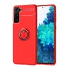 Newface Samsung Galaxy S21 Plus Kılıf Range Yüzüklü Silikon - Kırmızı