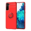 Newface Samsung Galaxy S21 Plus Kılıf Range Yüzüklü Silikon - Kırmızı