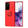 Newface Samsung Galaxy S21 Ultra Kılıf Range Yüzüklü Silikon - Kırmızı