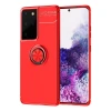 Newface Samsung Galaxy S21 Ultra Kılıf Range Yüzüklü Silikon - Kırmızı