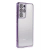Newface Samsung Galaxy S21 Ultra Kılıf Razer Lensli Silikon - Mor