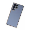 Newface Samsung Galaxy S22 Ultra Kılıf Volet Silikon - Mavi