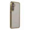 Newface Samsung Galaxy S23 FE Kılıf Razer Lensli Silikon - Gold