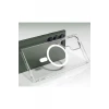 Newface Samsung Galaxy S23 Ultra Kılıf Magneticsafe Şeffaf Silikon - Şeffaf