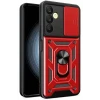 Newface Samsung Galaxy S24 FE Pars Lens Yüzüklü Silikon - Kırmızı