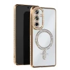 Newface Samsung Galaxy S25 Edge Joke Simli Magneticsafe Kılıf - Gold
