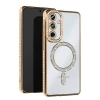 Newface Samsung Galaxy S25 Edge Joke Simli Magneticsafe Kılıf - Gold