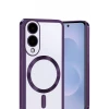 Newface Samsung Galaxy S25 Edge Kross Magneticsafe Kapak - Mor
