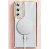 Newface Samsung Galaxy S25 Kılıf Joke Simli Magneticsafe Kılıf - Pembe