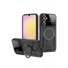 Newface Samsung Galaxy S25 Plus Kılıf Joy Lens Standlı Kapak - Siyah