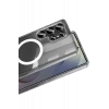 Newface Samsung Galaxy S25 Ultra Kılıf Magneticsafe Şeffaf Silikon - Şeffaf