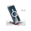 Newface Samsung Galaxy Z Fold 5 Kılıf Magneticsafe Şeffaf Silikon - Şeffaf