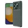 Newface Tecno Spark 30 Pro Kılıf Auto Focus Karbon Kapak - Koyu Yeşil