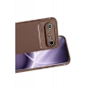 Newface Tecno Spark Slim 5G Auto Focus Karbon Kapak - Kahverengi
