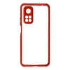 Newface Xiaomi Mi 10T Pro Kılıf Miami Şeffaf Silikon - Kırmızı