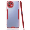 Newface Xiaomi Mİ 11 Lite Kılıf Platin Silikon - Kırmızı