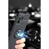 Newface Xiaomi Mİ 11 Lite Kılıf Range Yüzüklü Silikon - Siyah-Gold