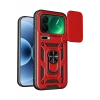 Newface Xiaomi Mi 17 Pro Max Pars Lens Yüzüklü Silikon - Kırmızı
