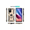 Newface Xiaomi Poco F3 Kılıf Sofya Yüzüklü Silikon Kapak - Gold