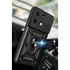 Newface Xiaomi Poco M6 Pro 4G Kılıf Pars Lens Yüzüklü Silikon - Siyah