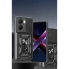 Newface Xiaomi Poco X7 Pro Kılıf Pars Lens Yüzüklü Silikon - Siyah