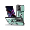 Newface Xiaomi Poco X7 Pro Kılıf Pars Lens Yüzüklü Silikon - Yeşil