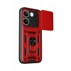 Newface Xiaomi Poco X8 Pro Pars Lens Yüzüklü Silikon - Kırmızı