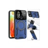 Newface Xiaomi Redmi 12C Kılıf Joy Lens Standlı Kapak - Mor