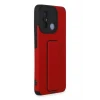 Newface Xiaomi Redmi 12C Kılıf Mega Standlı Silikon - Kırmızı