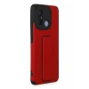 Newface Xiaomi Redmi 12C Kılıf Mega Standlı Silikon - Kırmızı