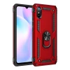 Newface Xiaomi Redmi 9A Kılıf Sofya Yüzüklü Silikon Kapak - Kırmızı