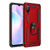 Newface Xiaomi Redmi 9A Kılıf Sofya Yüzüklü Silikon Kapak - Kırmızı