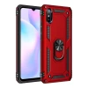 Newface Xiaomi Redmi 9A Kılıf Sofya Yüzüklü Silikon Kapak - Kırmızı