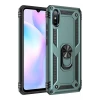 Newface Xiaomi Redmi 9A Kılıf Sofya Yüzüklü Silikon Kapak - Yeşil