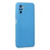 Newface Xiaomi Redmi Note 10 Kılıf Nano içi Kadife Silikon - Mavi
