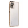 Newface Xiaomi Redmi Note 10 Kılıf Razer Lensli Silikon - Gold
