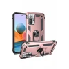 Newface Xiaomi Redmi Note 10 Pro Kılıf Sofya Yüzüklü Silikon Kapak - Rose