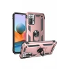 Newface Xiaomi Redmi Note 10 Pro Kılıf Sofya Yüzüklü Silikon Kapak - Rose