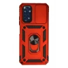 Newface Xiaomi Redmi Note 11 Kılıf Pars Lens Yüzüklü Silikon - Kırmızı