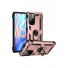 Newface Xiaomi Redmi Note 11T Kılıf Sofya Yüzüklü Silikon Kapak - Rose